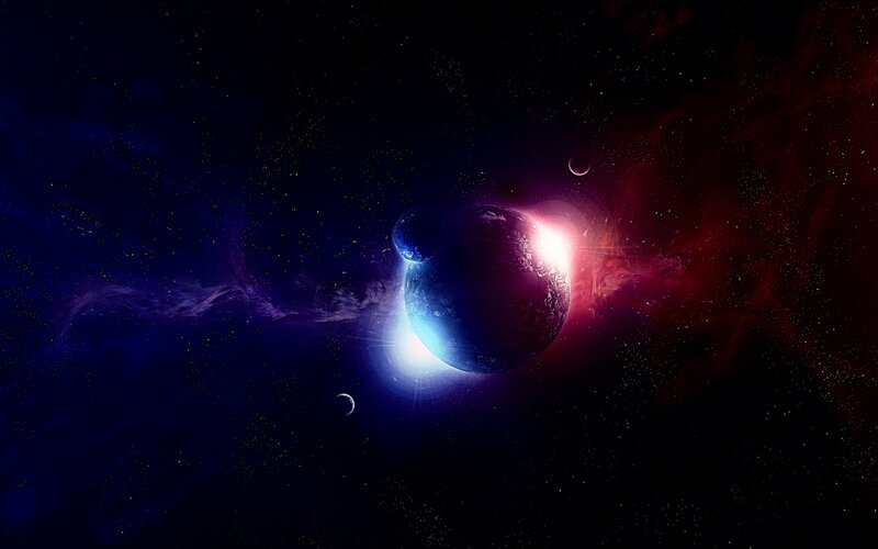 cosmic planet nebula scene