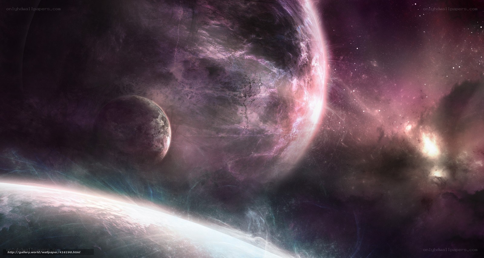 Cosmic planet nebula scene
