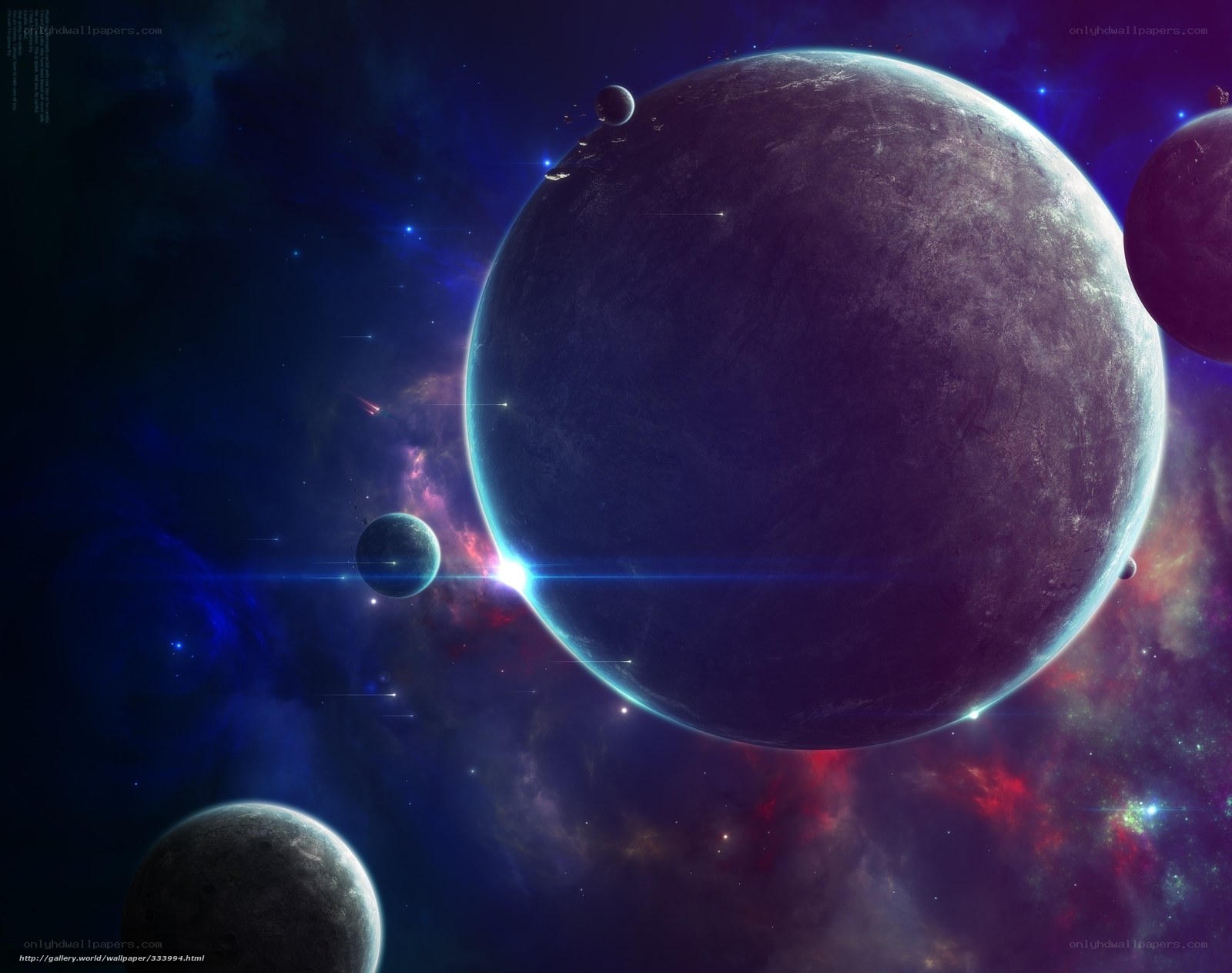 Cosmic planet scene