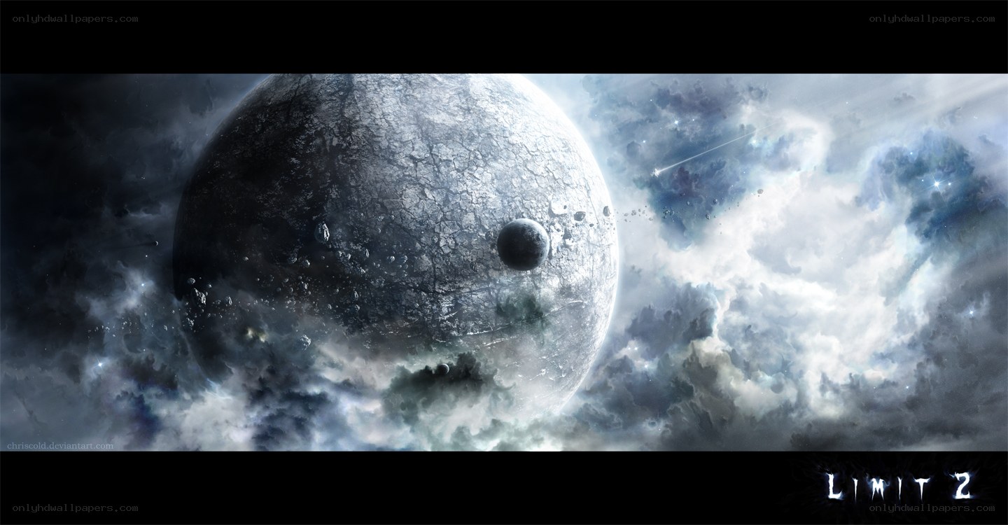 Cosmic planet scene