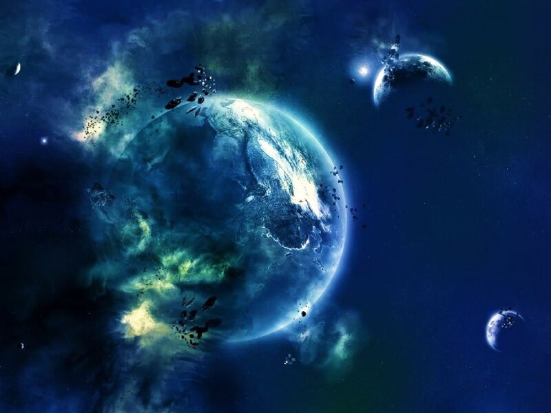 cosmic planet scene
