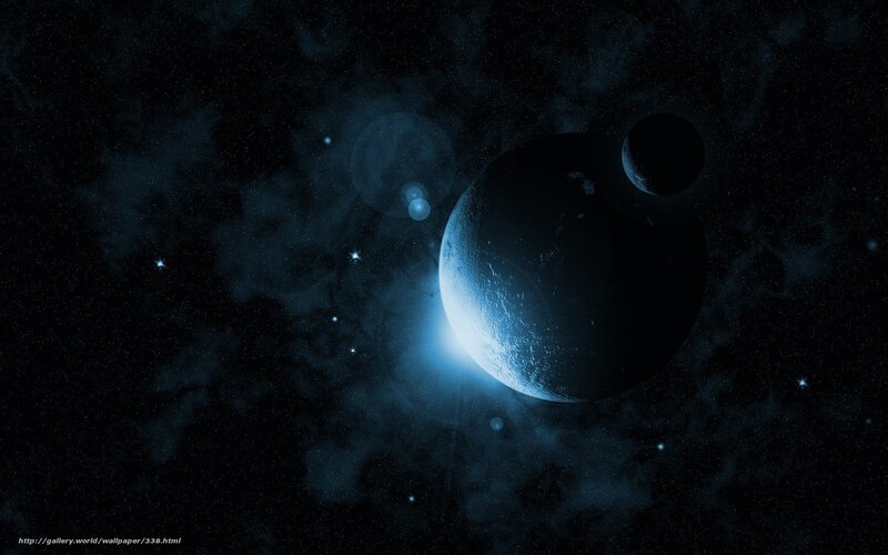 Cosmic planet scene