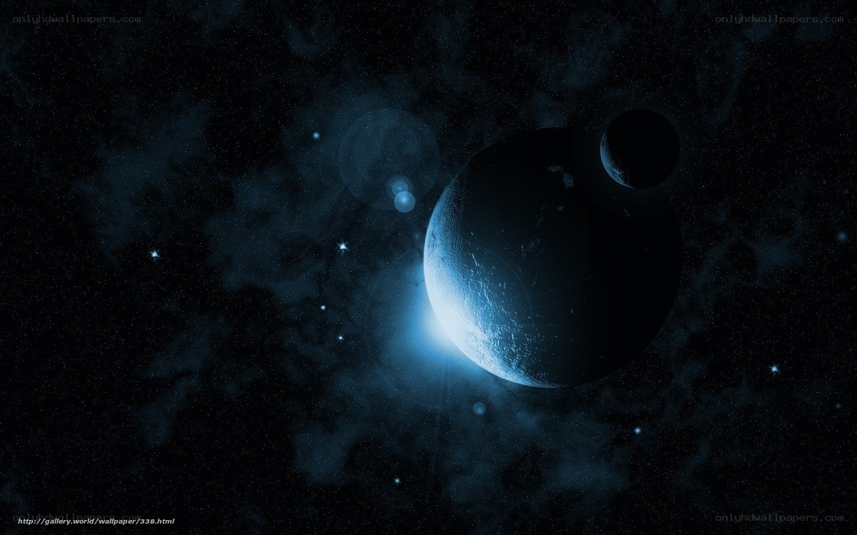Cosmic planet scene