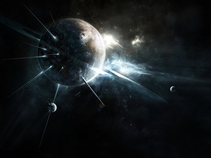 Cosmic planet with energy beams