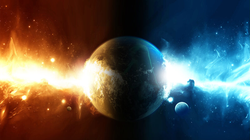 Cosmic planet with energy beams