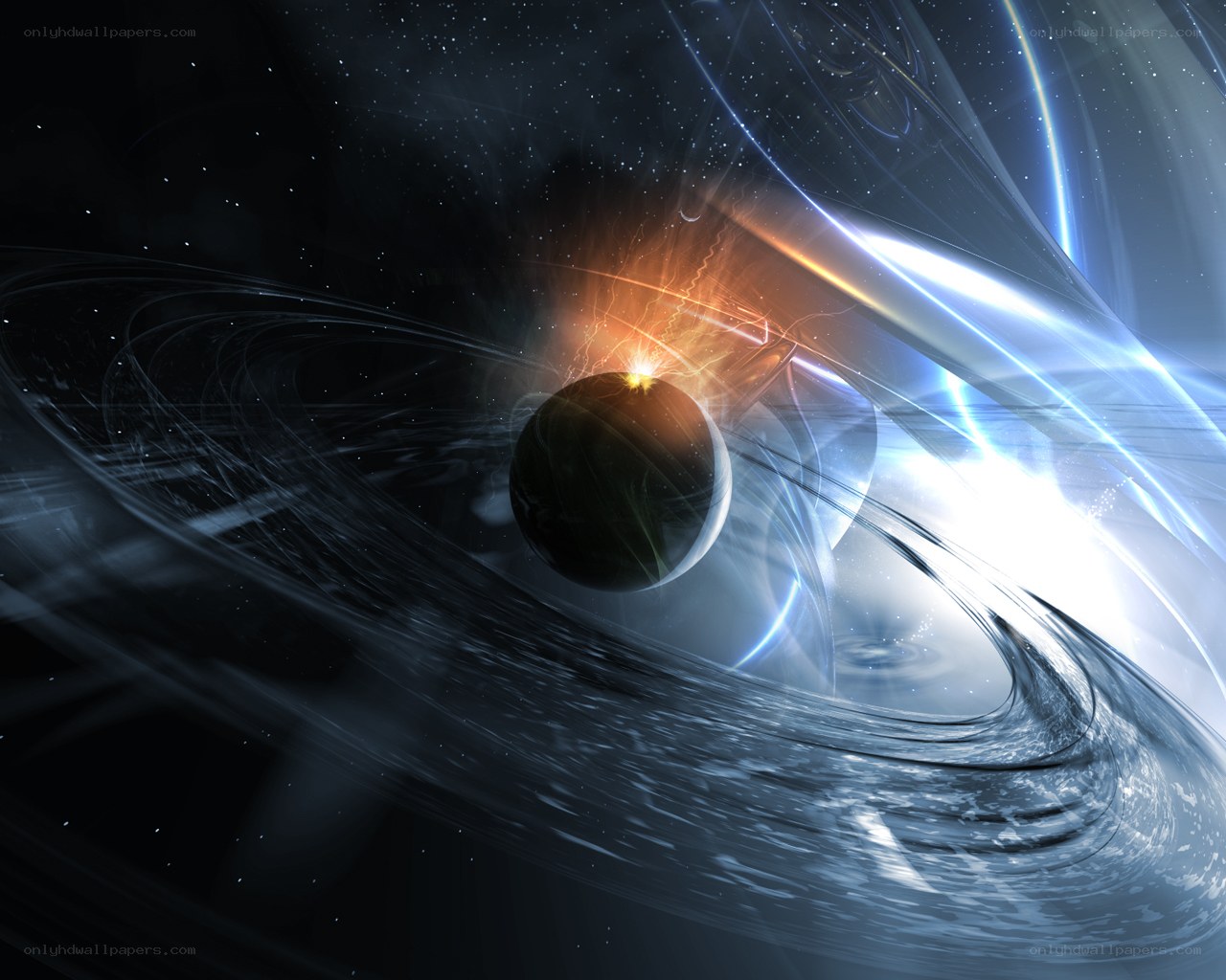 Cosmic planet with energy rings