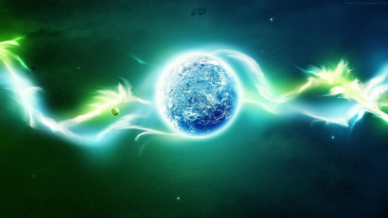 Cosmic planet with energy waves