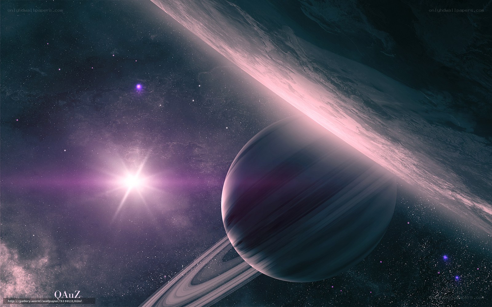 Cosmic planet with rings