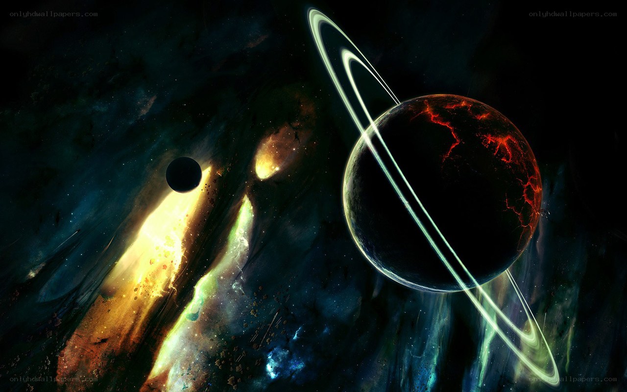 Cosmic planet with rings