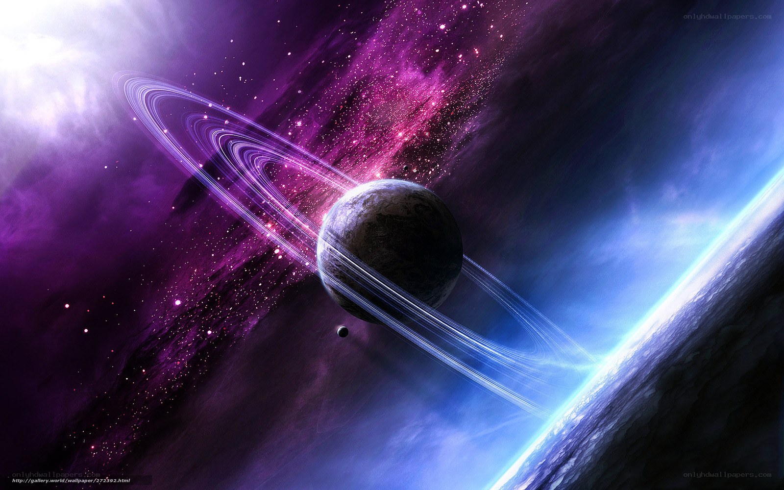 Cosmic planet with rings