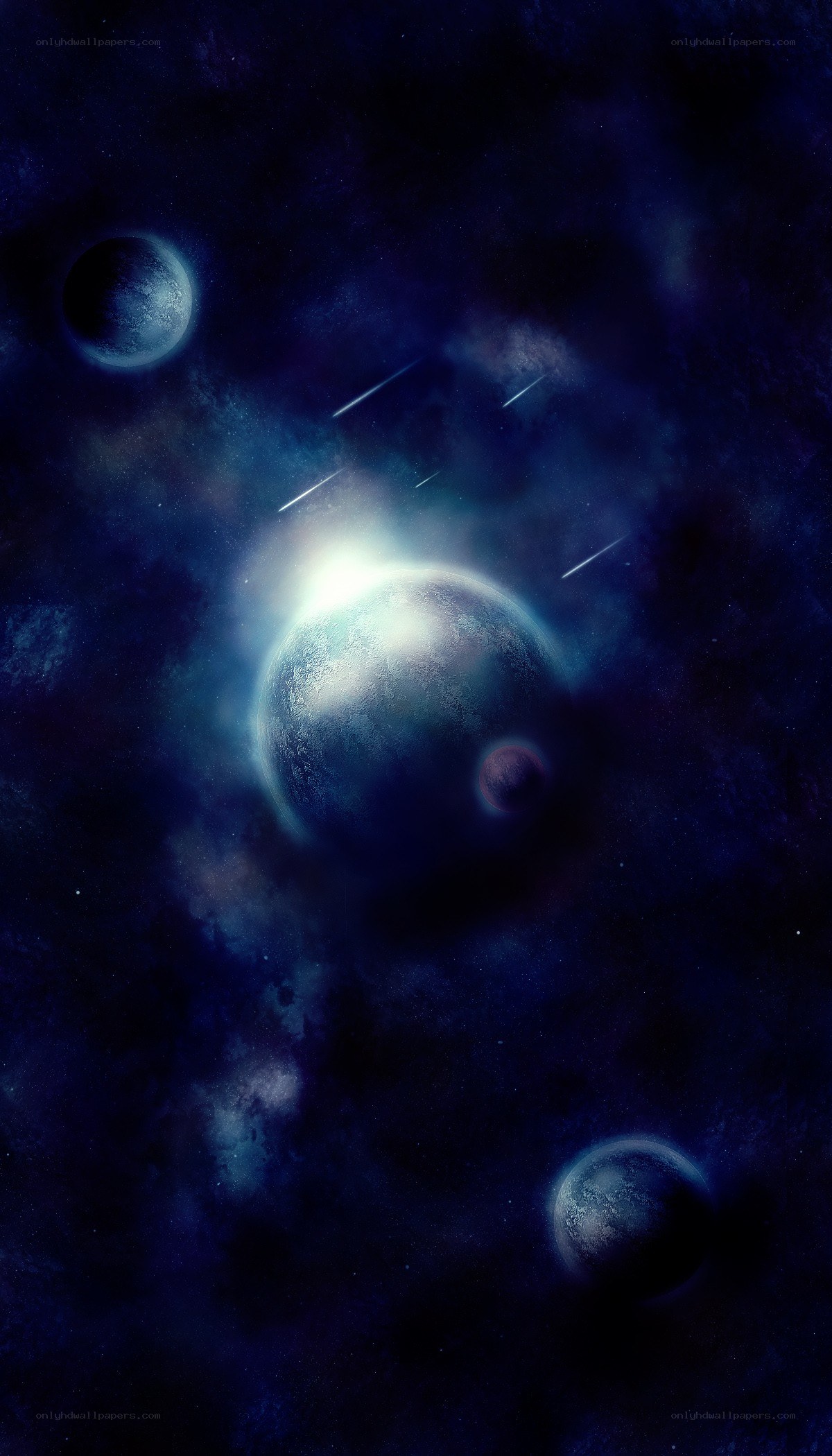 cosmic planets and meteors