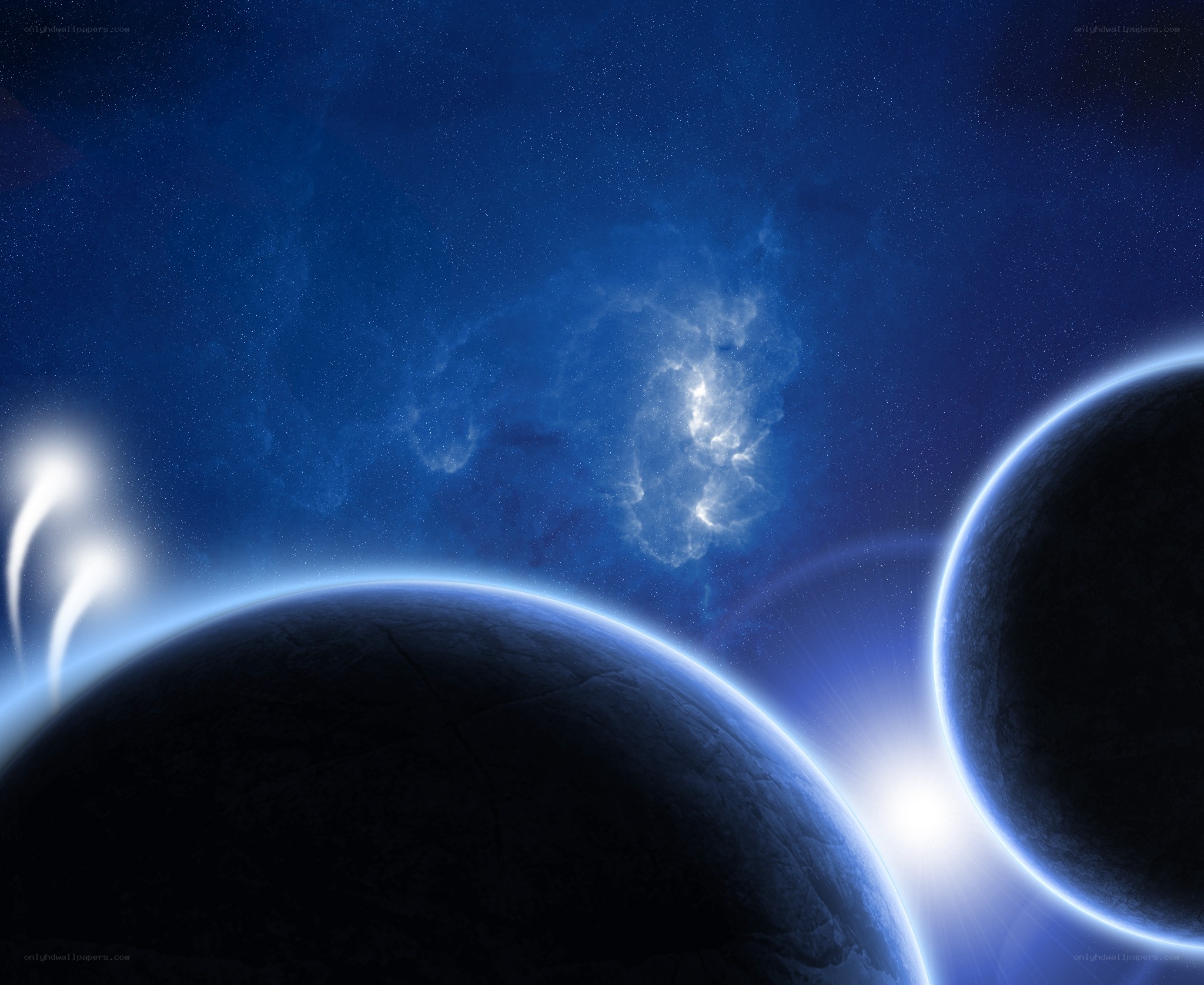 Cosmic planets and nebula
