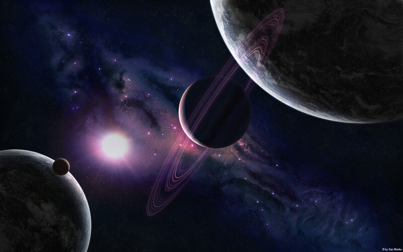 Cosmic planets and nebula
