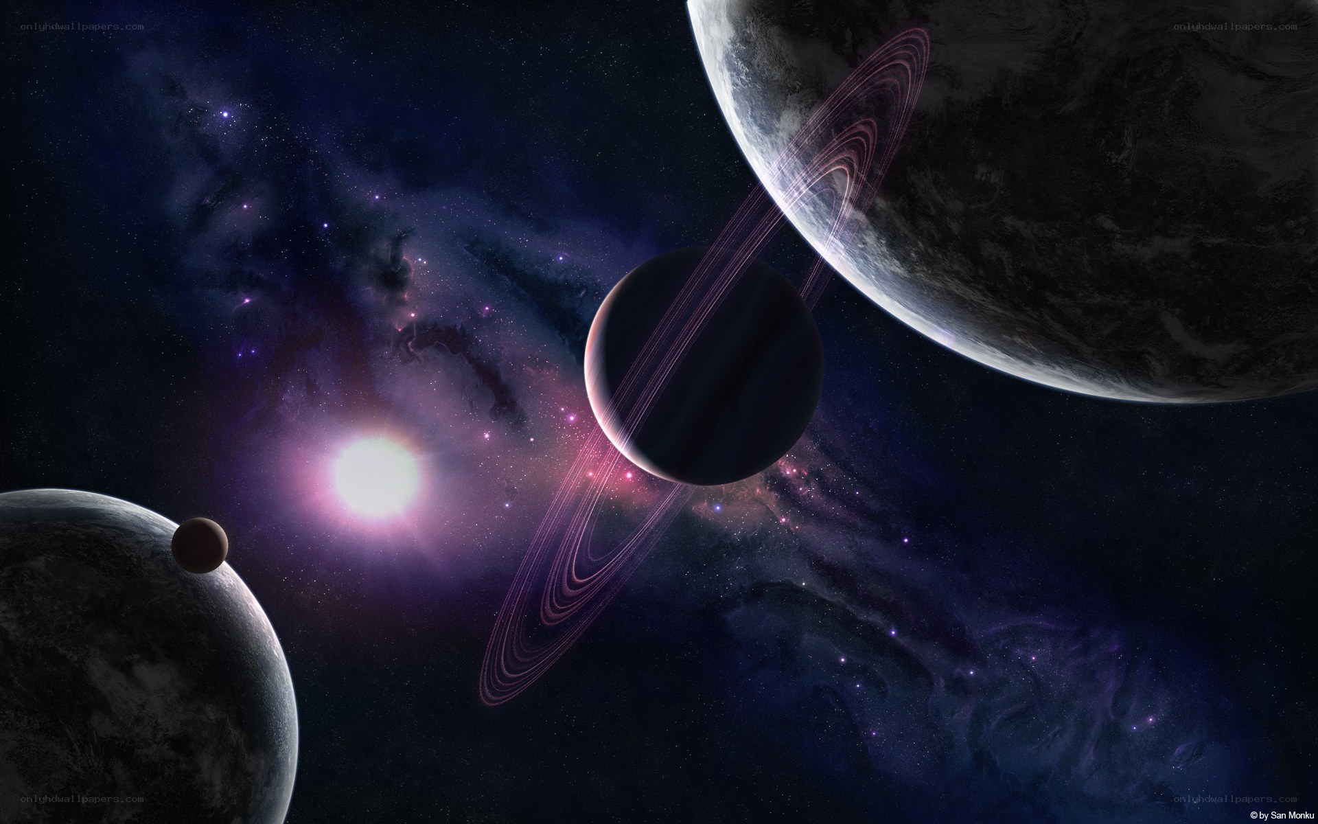 Cosmic planets and nebula