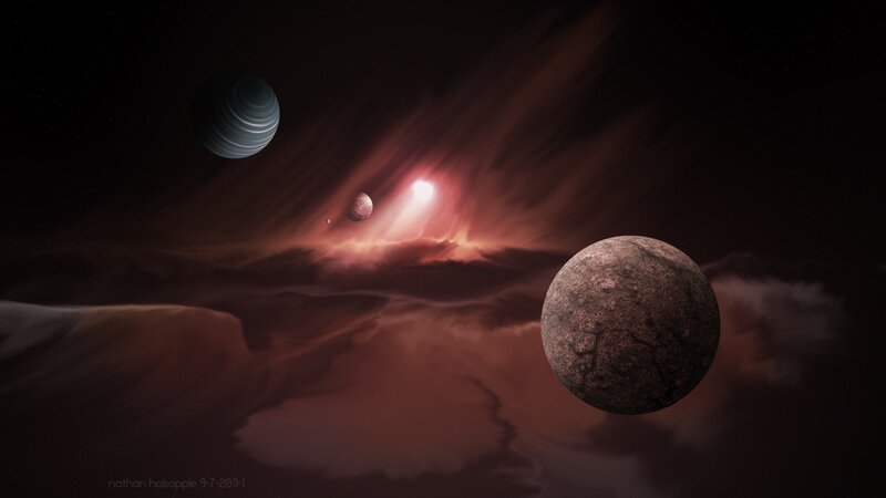 Cosmic planets and nebula