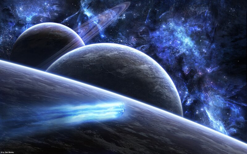 Cosmic planets and nebula