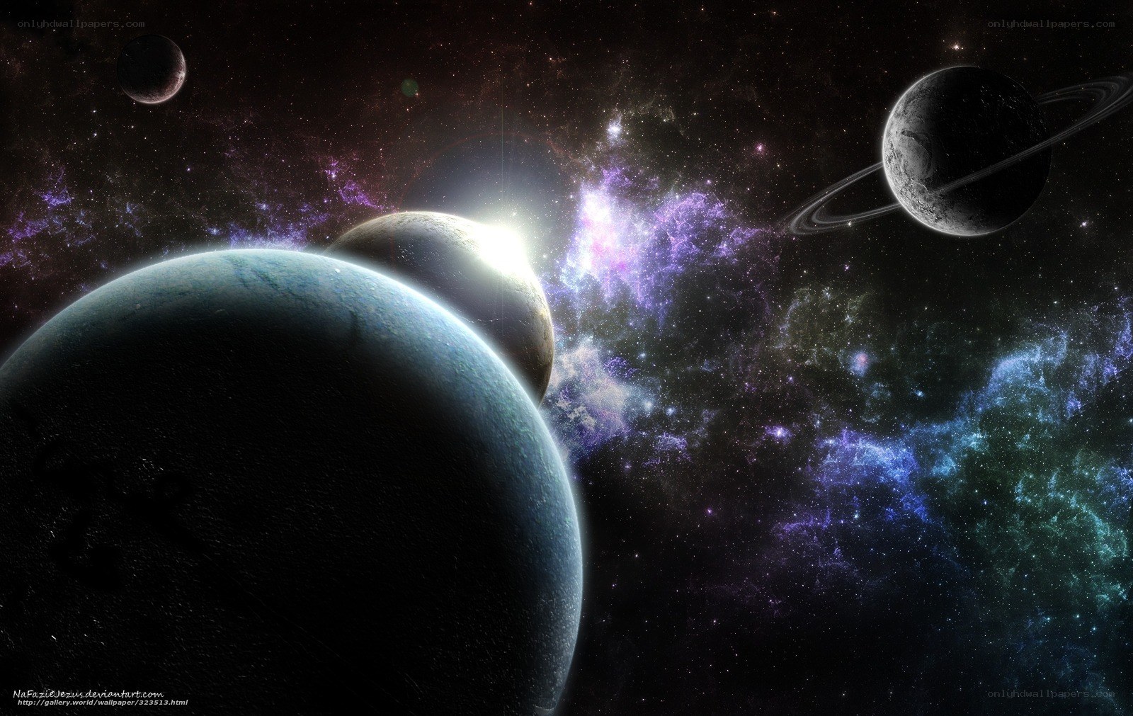 Cosmic planets and nebula