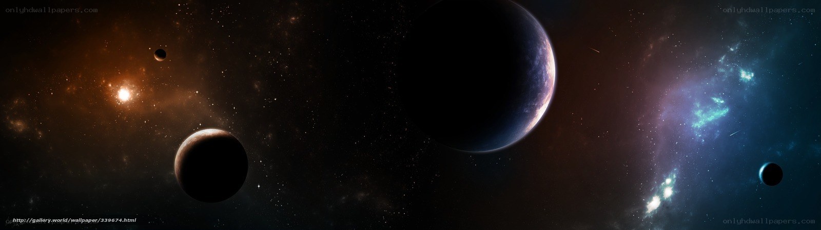 Cosmic planets and nebula