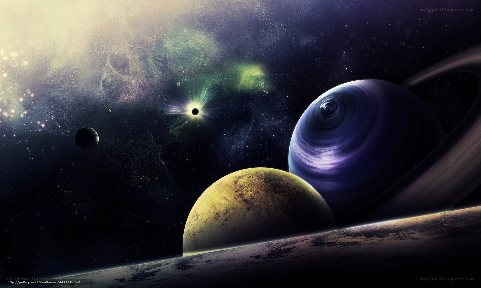 Cosmic planets and nebula