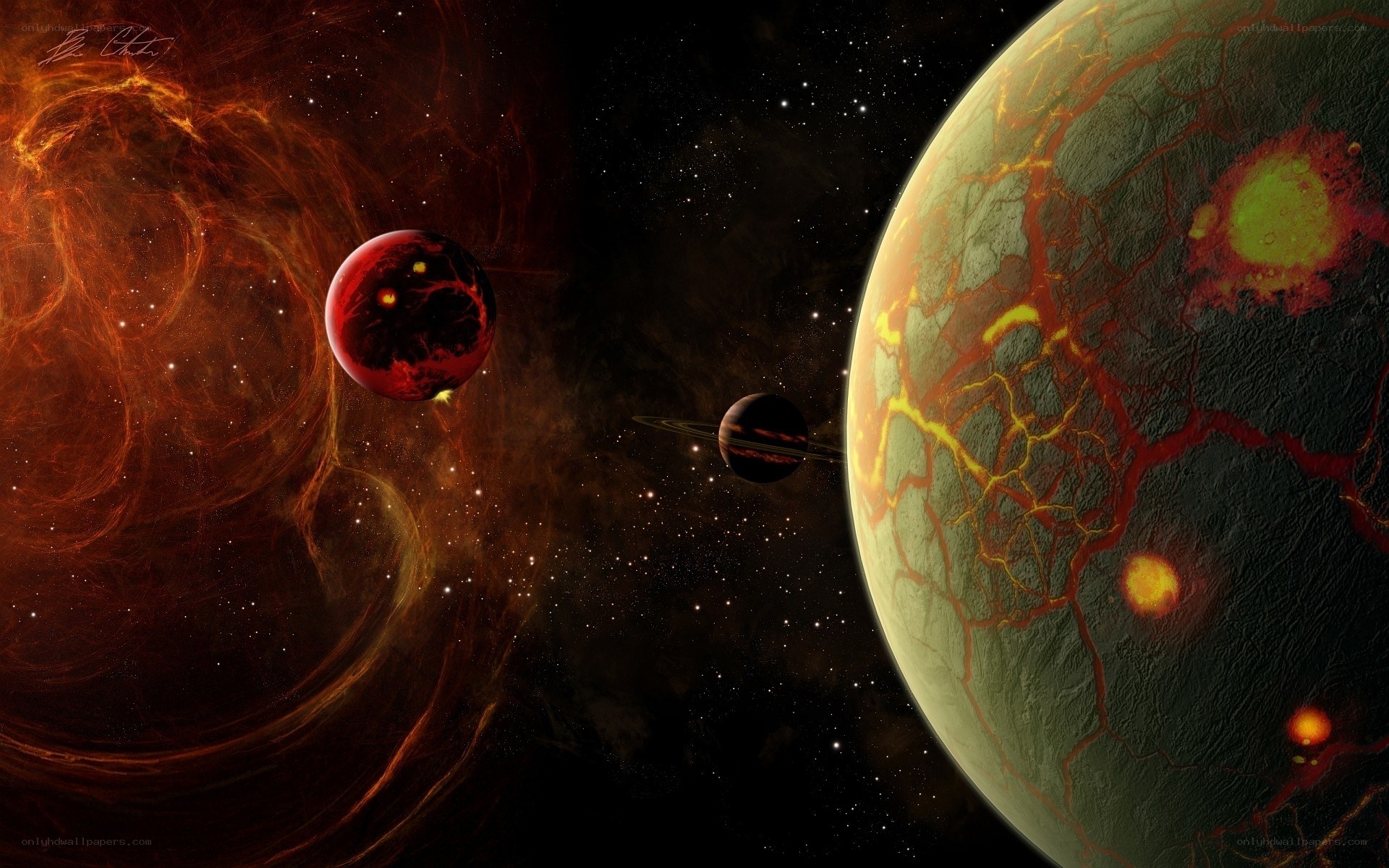 Cosmic planets in nebula