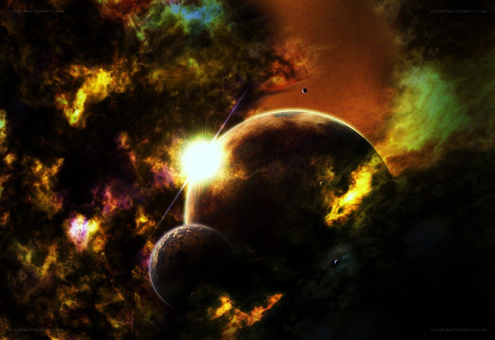 Cosmic planets in nebula