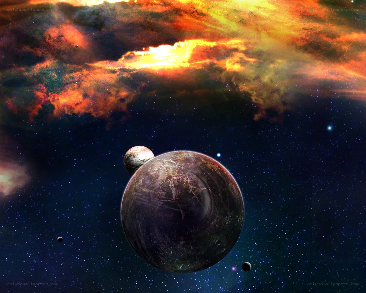 Cosmic planets in nebula