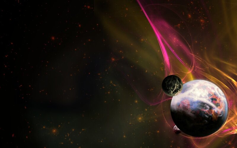 cosmic planets with energy waves