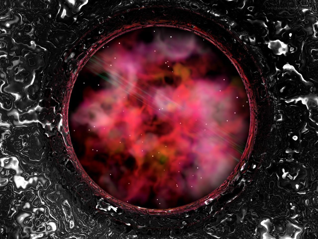 cosmic portal with nebula