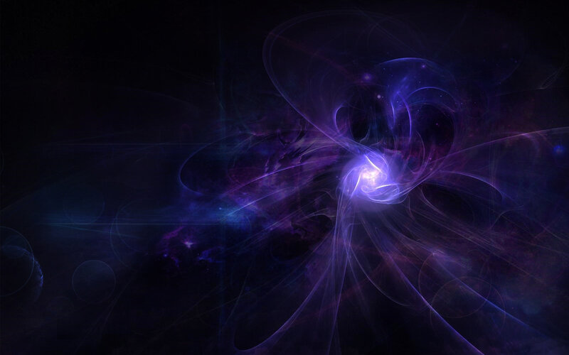 Cosmic purple nebula swirl