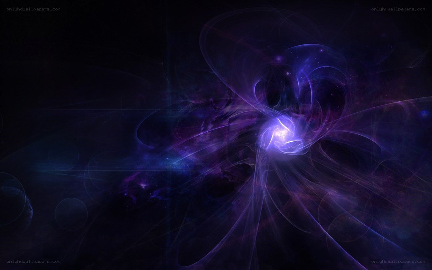 Cosmic purple nebula swirl