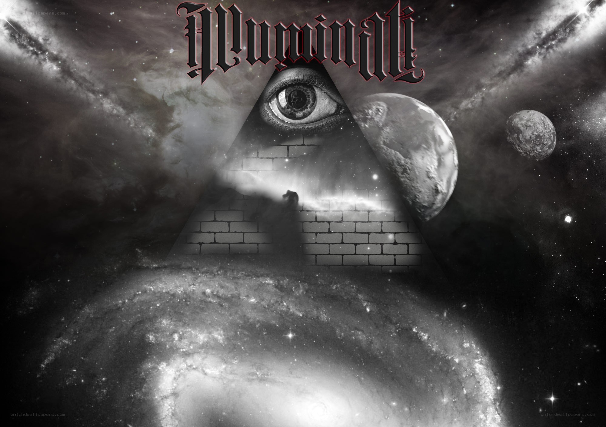 cosmic pyramid with all-seeing eye