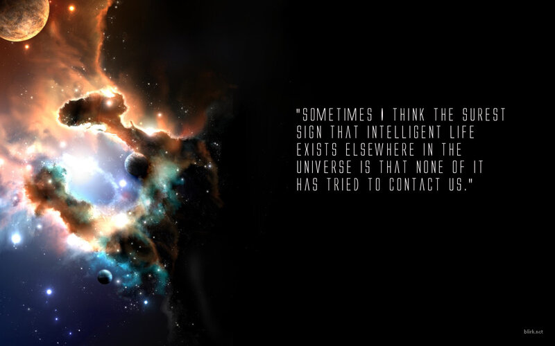 Cosmic quote wallpaper