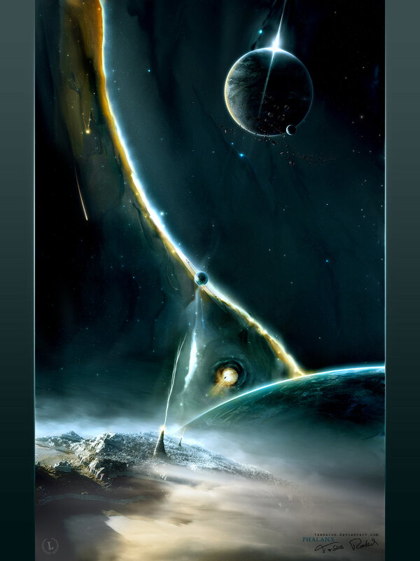 Cosmic Rift Over Alien Planet
