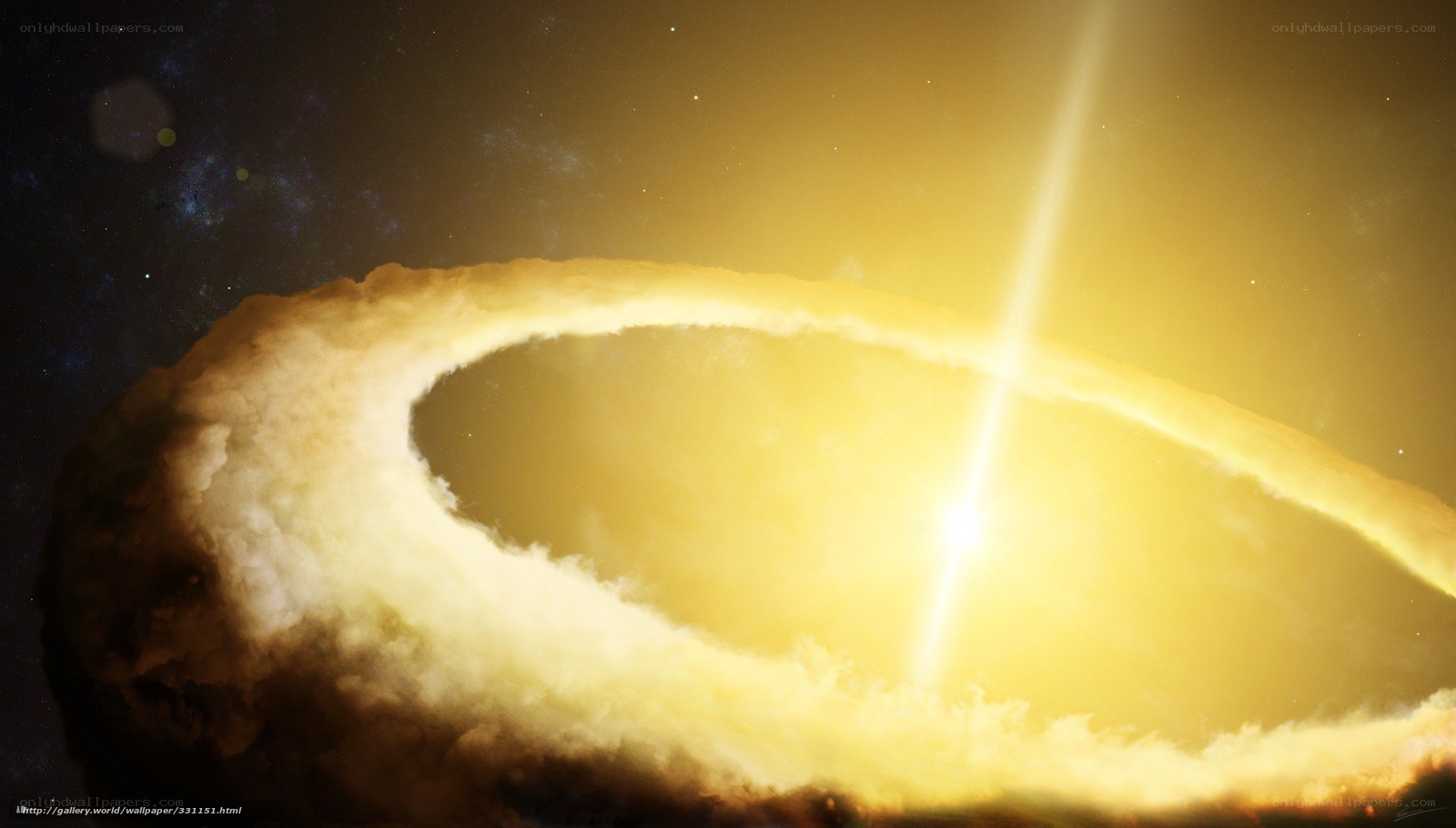 Cosmic ring around a star