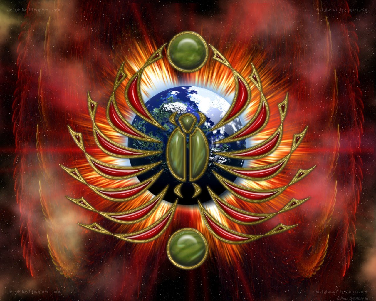 Cosmic scarab symbol