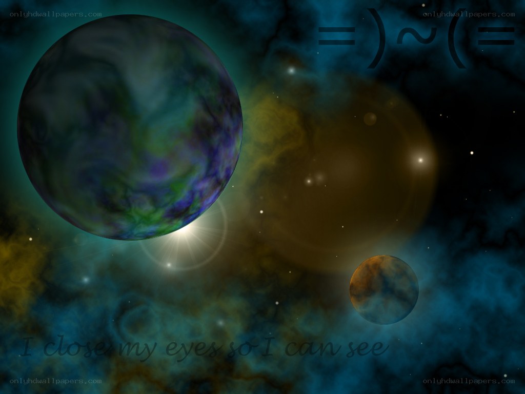 cosmic scene with planets