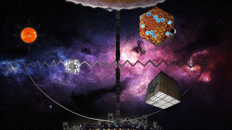 Cosmic science illustration