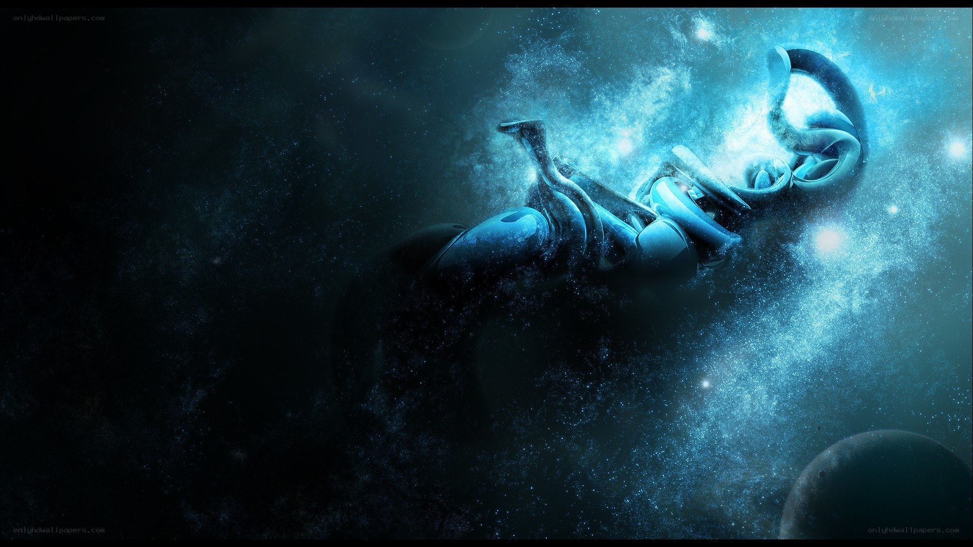 cosmic scorpion in nebula