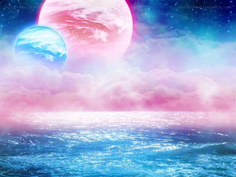 Cosmic seascape with twin planets