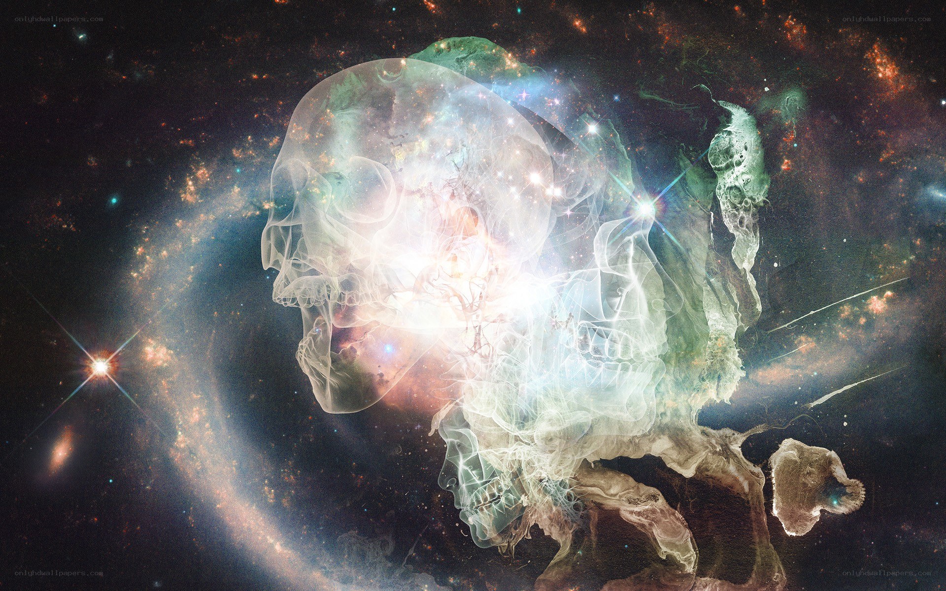 Cosmic skull in nebula