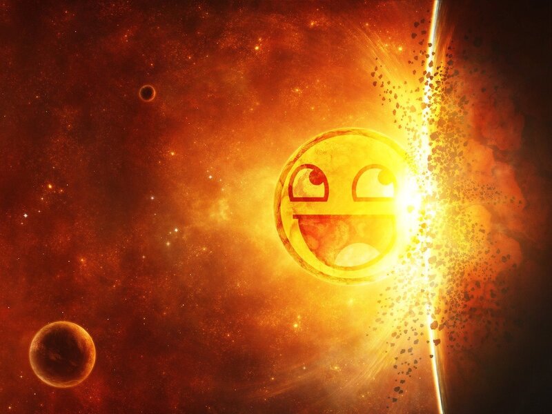 Cosmic smile explosion