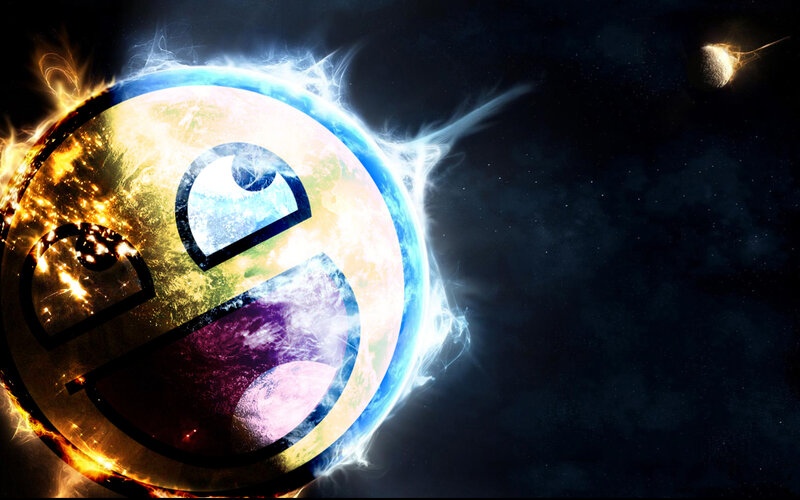 Cosmic smiley face explosion