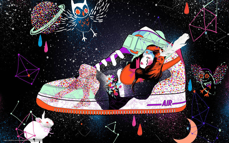 cosmic sneaker art
