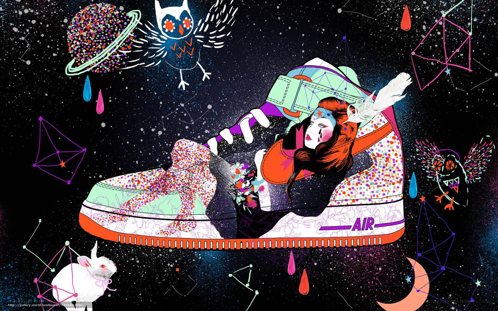 cosmic sneaker art