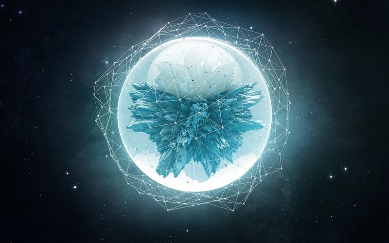Cosmic sphere with crystalline structure