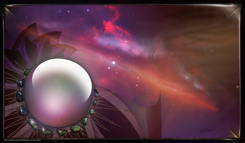Cosmic sphere with nebula