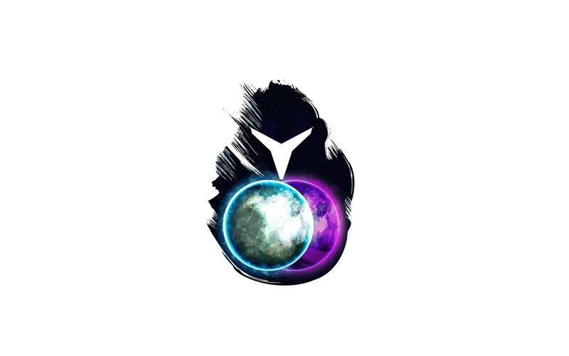 Cosmic Sphere with Silhouette