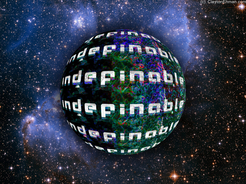Cosmic sphere with text
