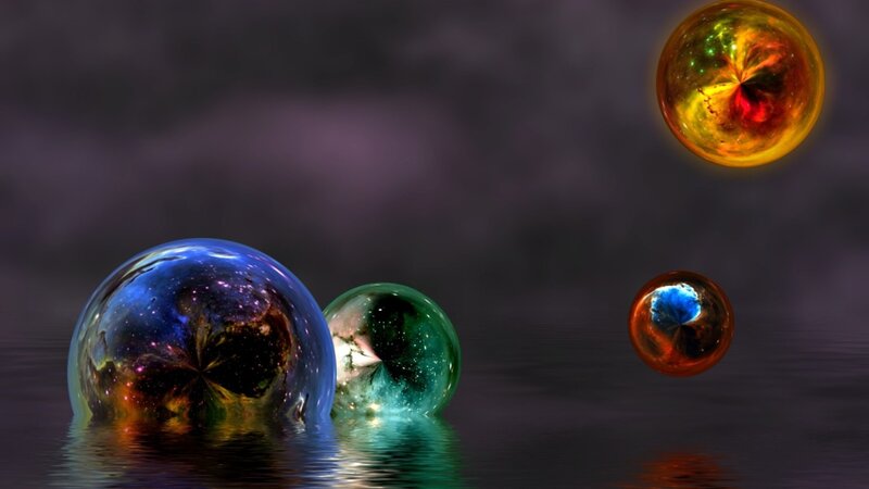 cosmic spheres in water