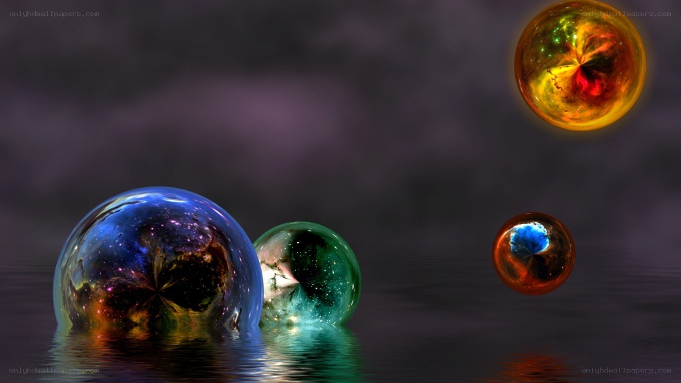 cosmic spheres in water